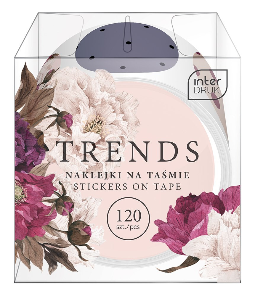 Naklejki na taśmie Flowers 1szt Interdruk